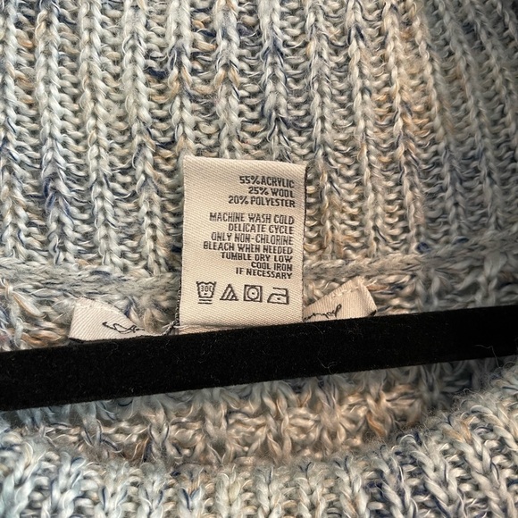 American Rag Wool Blend Long Sleeve Cowl Neck Chunky Waffle Knit Sweater Small - Picture 10 of 10